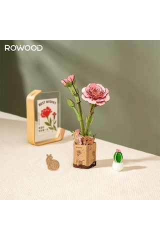 Rowood Tw101 Kiraz Çiçeği Sakura Dıy Minyatür Maket Model Seti Ahşap 3d Wooden Puzzle 3d Model Kit Ahşap Maket Dekoratif Hobi Seti