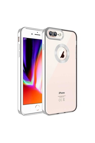 Apple Uyumlu iPhone 7 Plus Kılıf Kamera Korumalı Logo Gösteren Zore Omega Kapak