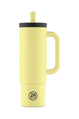 Straw Cup Citrus Pipetli Paslanmaz Çelik Termos 800 Ml Sarı