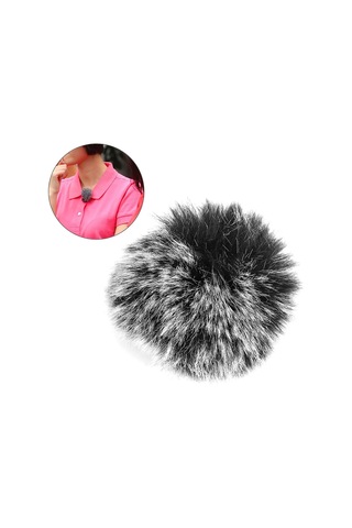 Moveevo Wm6/wm8/m1 İçin Yumuşak Kuru Kürk Mikrofon Rüzgar Filtresi - Dışarıdaki Gürültüyü Azaltır, Net Kayıt Sağlar Siyah + Beyaz