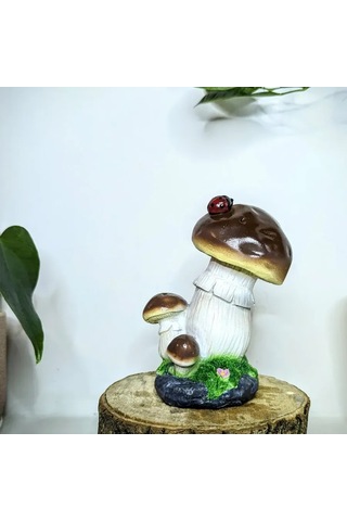 Barel'ef Truman Ringo 2023 12-inç Ceviz Solak Mantar Bebek Figürü Ve 3 Cm Uçan Uğur Böceği Maymun Figürü 12 Cm. Bahçe F