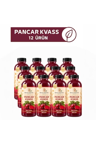 Bala Hatun Pancar Kvass 500ml - Doğal Fermente 12'li Pet Şişe