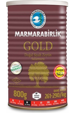 Marmarabirlik Gold Teneke Zeytin 800 Gr X 4 Adet