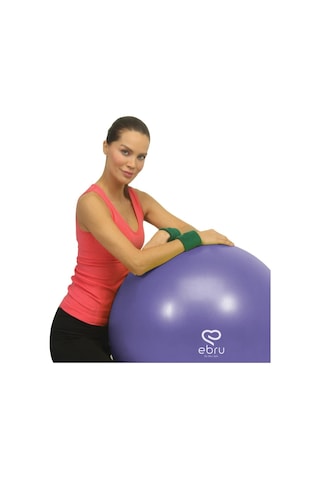 Ebru Şallı Pilates Topu 65 Cm - Mor