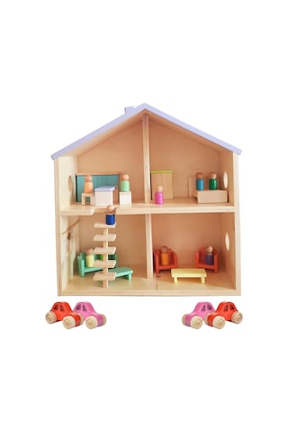 Woodnjoy Wood & Joy Doğal Ahşap Evcilik Ev, Evcilik Seti Ve Ahşap Oyuncak Seti