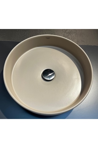 Turkuaz Cerastyle Suit Tezgahüstü Mat Cappucino Lavabo Ø40 Cm Siyah