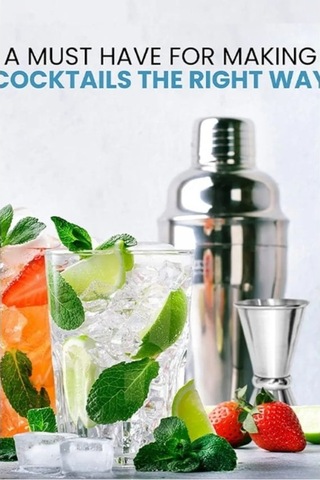 Fastbuy Kokteyl Shaker Seti 7 Parça, Modern Tasarım, Metal Renk, Bar İçin Kullanılır, Şık Ve Pratik