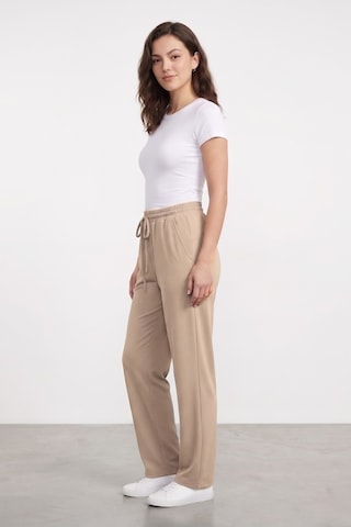 Genius Store Kadın Pantolon Beli Lastikli Cepli Rahat Kalıp Kadın Spor Pantolon Taş