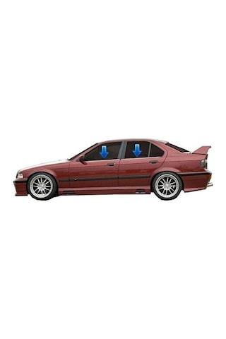 Bmw E36 Cam Çıtası 1991 - 1998 Krom 4 Parça Paslanmaz Çelik