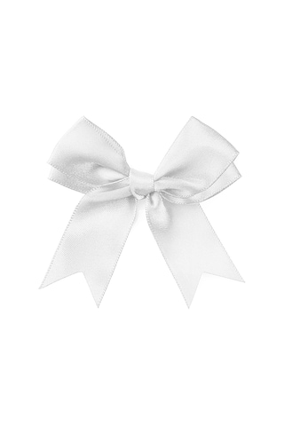 10 Adet Beyaz Saten Fiyonk Süsleme Kurdele Seti