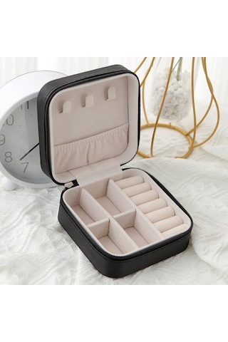 Chavin Siyah Deri Seyahat Takı Kutusu St1-64sy