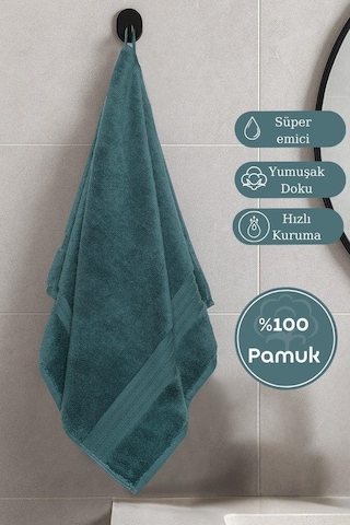 Pamuk Tekli Havlu Karna Premıum Ramse - 70 X 140 Yeşil