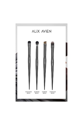 Alix Avien Yumuşak Ve Dayanıklı Metalik Başlıklı Profesyonel Göz Makyajı Fırça Seti