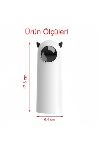 Evcil Hayvan Lazer Oyuncağı - Otomatik Dönen, Usb/pilli, 4 Modlu Kedi Köpek Eğlencesi