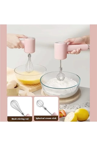 Ulzyvf Taşınabilir Elektrikli Yumurta Çırpıcı Ve Mikser - Usb Pembe, Küçük Tasarım, Büyük Güç Pembe