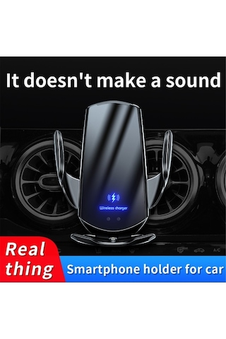 Dancemonkey 15w Manyetik Araç Şarj - Hızlı Kablosuz Şarj Aparatı Siyah Siyah