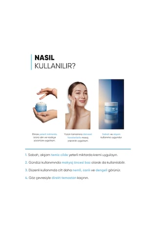 Mia Klinika 72 Saat Etkili Su Bazlı Yoğun Nemlendirici Yüz Kremi 50 ML