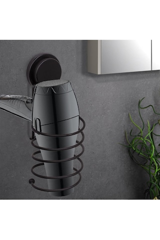 Okyanus Home Magic Fix Sihirli Yapışkan Siyah Saç Kurutma Makine Askısı Siyah