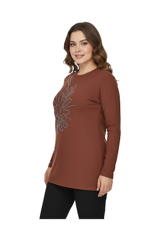 Nazal Kadın Önü Nakışlı Bluz Bgl-st05091 Taba