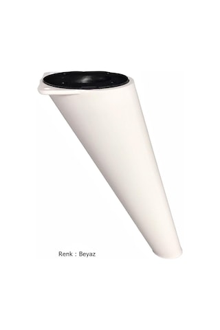 Eymenyapimarket Retro Açılı Konik Plastik Mobilya Ayak Koltuk Ayağı 15 Cm