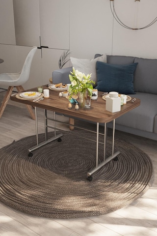 Avenza Living 70 110 Tekerlekli Orta Sehpa Antrasit - Ceviz