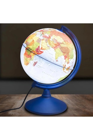 Işıklı Küre - 26 Cm - Hem Siyasi Hem Fiziki Dünya Küresi En Eğitici Yerküre Harita Diğer