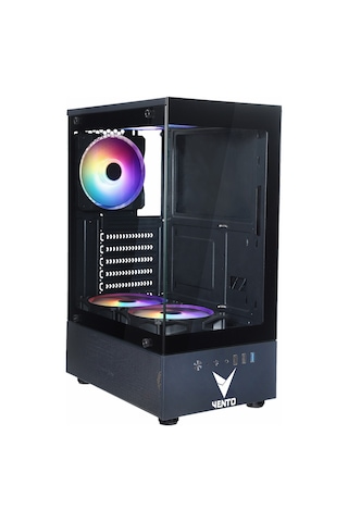 Vento Vg2803f 650w 80+ Bronz Usb 3.2 Rgb Atx Mid Tower Siyah Kasa