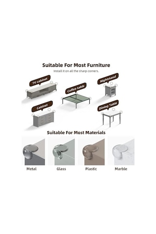 Büro Ev Ofis İçin Silikon Şeffaf Masa Kenarı Köşe Koruması