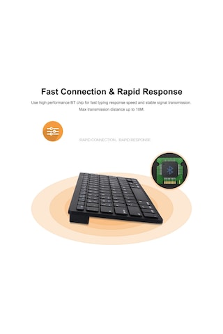 Yunboo "taşınabilir Bluetooth Klavye - İos/android/windows Uyumlu, 10m Menzilli, Hafif Ve Şık"