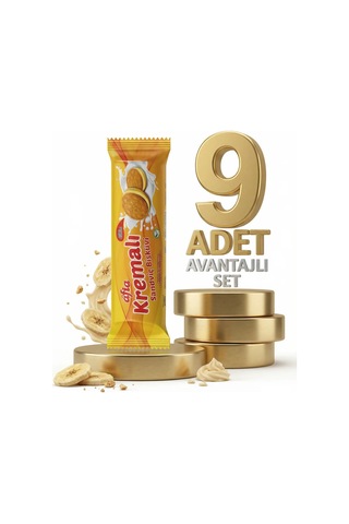Afia Muz Kremalı Sandviç Bisküvi 9x60 Gr