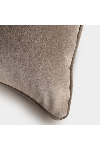 "taupe" Kadife Düz Kırlent Kılıfı - 30x40 Koyu Kahverengi