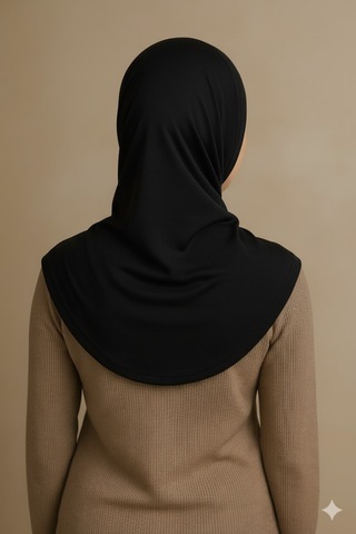 Sonbaharmoda Rahat Ve Şık İki Parça Viskon Likralı Tesettür Hijab Bone İçlik Günlük Kullanım Ve Namaz İçin Siyah