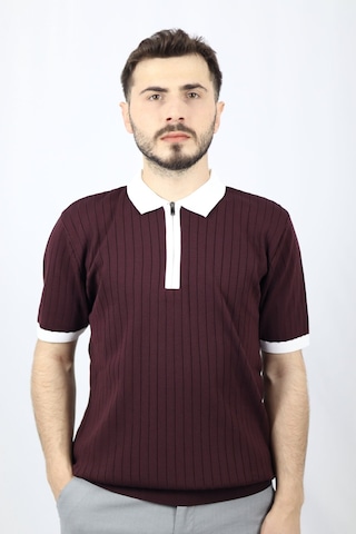 Ventov Fermuarlı Polo Yaka Regular Fit Fitilli Erkek Triko Vtr260 Beyaz - Açık Mavi