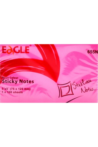 Eagle 75x125 mm Neon Renk Sticky Yapışkanlı Not Kağıdı 100 Yaprak