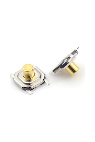 Koodmax-Metal Push Button 4X4 2Mm Buton Bakır Kafalı 4 Bacaklı 10/25/50 10 Adet