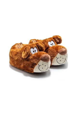 Twigy Fibert Erkek Hayvanlı Panduf Kahverengi 40/45 AA0622 Çok Renkli