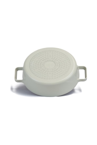 0128 D-neof230l Fıka Cam Kapaklı Alumınyum Sıg Tencere 30 Cm Bej