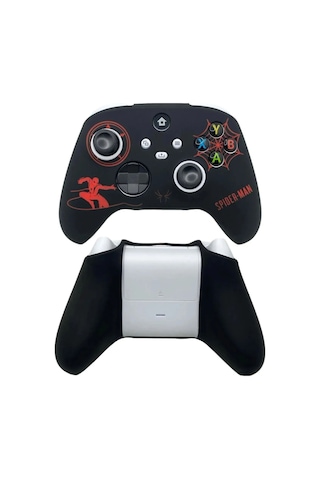 Xbox Series S/seris X 9.nesil Uyumlu Desenli Oyuncu Kolu Silikon Kılıf +analog Silikon Spıder-man