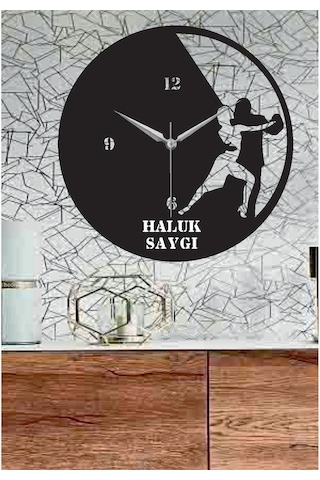 Kişiye Özel Tango Dans Temalı Dekoratif Ahşap Duvar Saati Çok Renkli