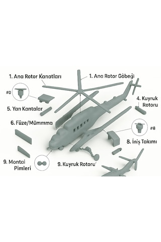 Mi-24v Helikopter Kit Card - Eğitici Oyuncak