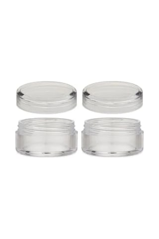 2'li Mini Kutu Şişe, 10ml Takı Saklama İçin Şeffaf Kapaklı Açık Kahverengi