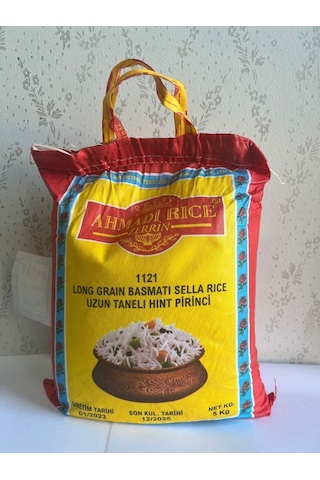Ahmadi Zerrin Rice 1121 Uzun İri Taneli Basmati Hint Sella Pirinci 5 KG