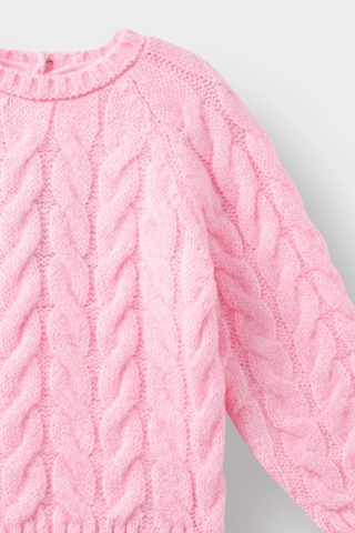 Defacto Kız Bebek Bisiklet Yaka Saç Örgülü Kazak D0354a525aupn633 Pembe
