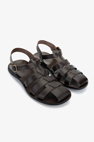 Valmenti Erkek Hakiki Deri Kahverengi Düz Sandalet 1152 019 Erk Sndlt Y25 T.moro Kahverengi