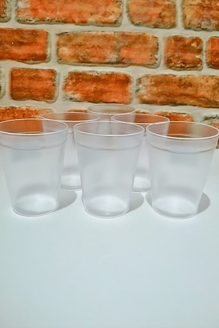 İnci Kristal Bardak-sert Plastik Bardak-piknik Bardağı- 6 Adet-300ml Şeffaf