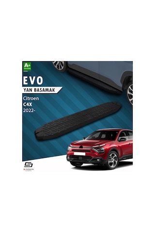 S-dizayn Citroen C4 X Evo Siyah Yan Basamak 183 Cm 2022 Üzeri