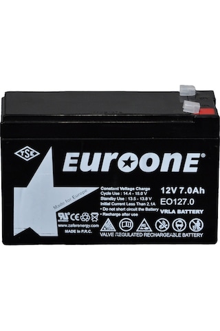 Ayt Euroone Eo127.0 12 Volt 7 Amper Bakımsız Kuru Akü