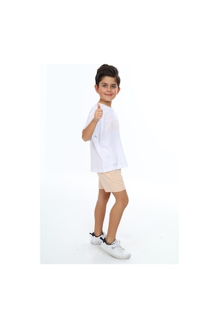 Toontoy Kids Toontoy Erkek Çocuk Inspıratıon Yazı Baskılı Şortlu Takım Beyaz