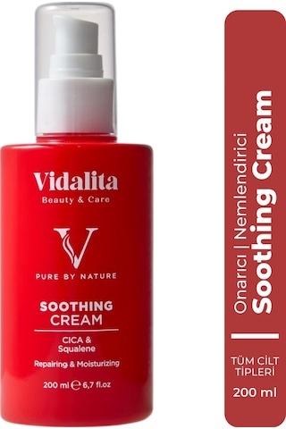 Vidalita Beauty & Care Soothing Onarıcı Nemlendirici Vücut Kremi Cıca & Squalane 200 Ml
