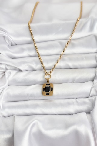 316l Çelik Zincir Gold Renk Vintage Model Kadın Kolye Çok Renkli